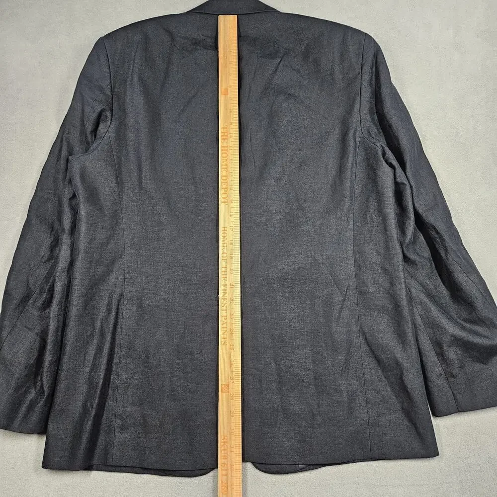 J. Crew Linen Blazer Mens 44R Black Two-Button Wedding 27